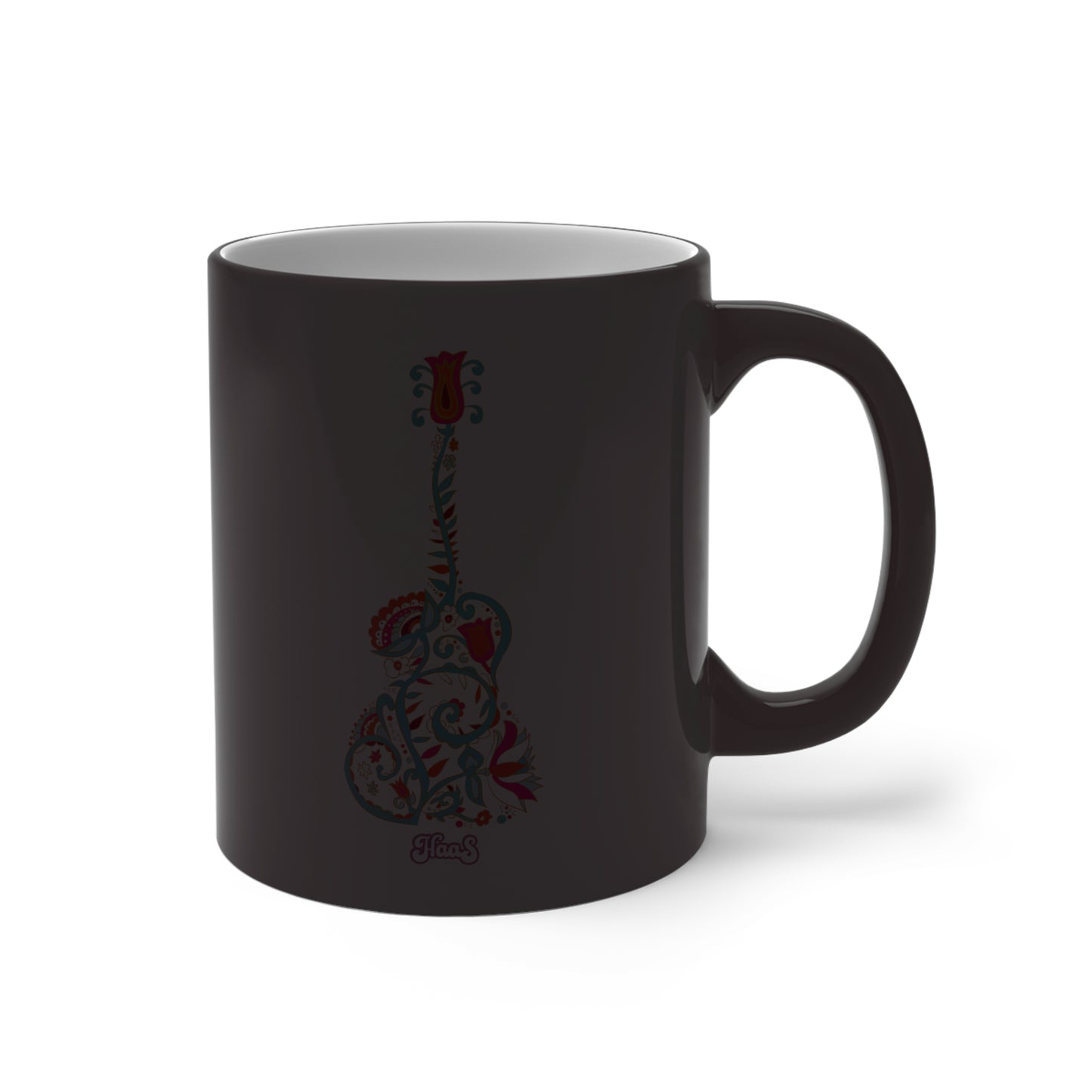 Blooming Floral Guitar Color Changing Mug