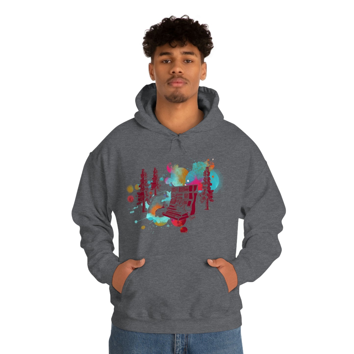 Rabbit Rockin Synth Unisex Heavy Blend™ Hooded Sweatshirt