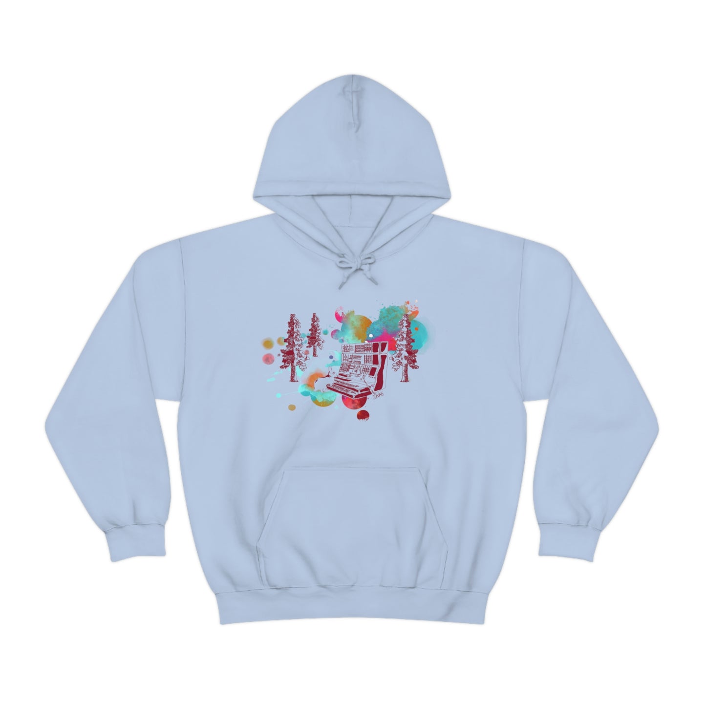 Rabbit Rockin Synth Unisex Heavy Blend™ Hooded Sweatshirt