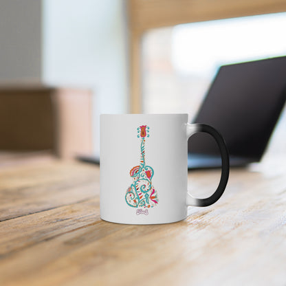 Blooming Floral Guitar Color Changing Mug